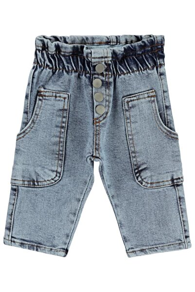 Civil Baby بنطلون بخصر مطاطي وجيوب جانبية 4 أزرار من 6 إلى 18 شهرًا - أزرق من...