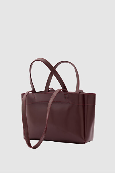 Shule Bags Marlove Leather Shoulder Bag Burgundy