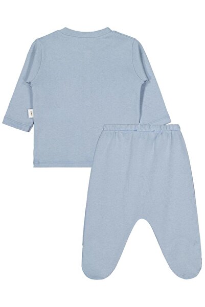 Civil Baby Plain 1-6 Month Pajama Set - Baby Blue 1-3 Months