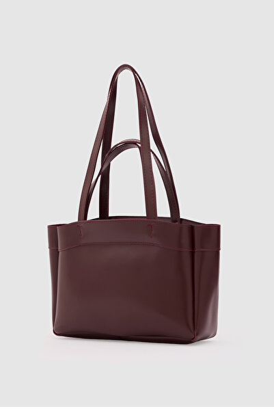 Shule Bags Marlove Leather Shoulder Bag Burgundy