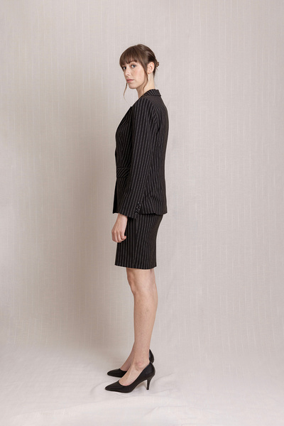 Volanlı Ceket Etek Takım