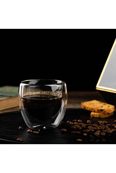 Biradlı Double Wall Espresso Cup 80ml