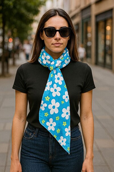 Gönülden Tasarım 140X20 см Жіночий шарф з квітковим візерунком, нашийний шарф...