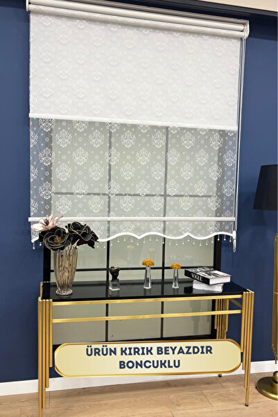 VOLPER MEKANİK VP3049 Çift Mekanizmalı Damaks Desen Tül ve Stor Perde Kırık B...