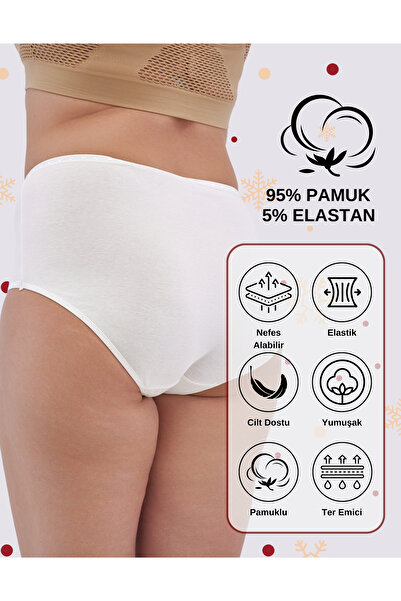ALYA UNDERWEAR Жіночі труси-боксерки, великий розмір, бавовняні, з високою талією - червоний варіант