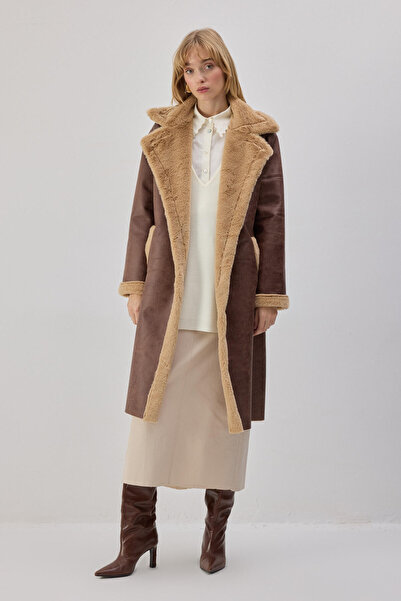 Touché Privé ΔΕΡΜΑΤΙΝΟ ΠΑΛΤΟ ΜΕ ΛΕΠΤΟΜΕΡΕΙΑ ΓΟΥΝΑ