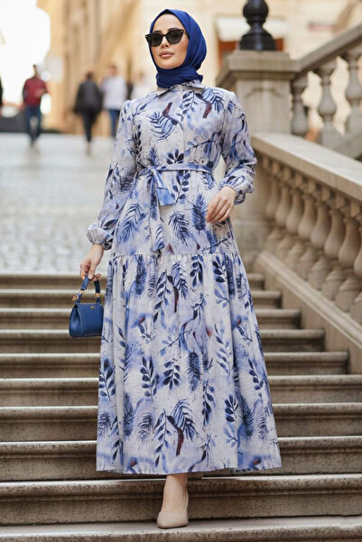 Neva Style Сукня з квітковим візерунком, індиго-синього кольору, 60891IM