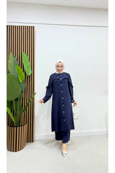 BURCU TESETTÜR Önü Düğmeli Ayrobin Takım 1315