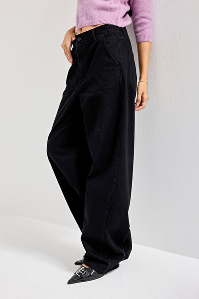 it's basic Γυναικείο μαύρο μαύρο Od Color Juniper Skater Fit Loose Fit τζιν παντελόνι