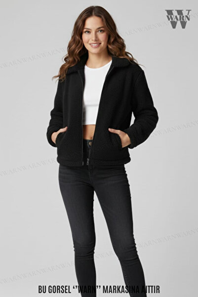 warn Плюшева ковдра з коротким коміром-поло, унісекс, товста, зимова, кольорова