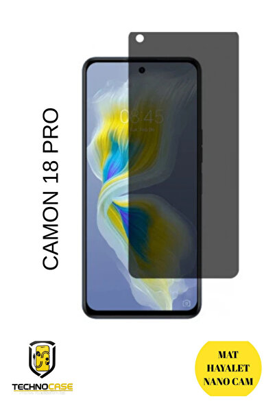 TEKNOCASE Tecno Camon18 Pro Mat Hayalet Nano Cam Darbelere Karşı Dayanıklı Es...