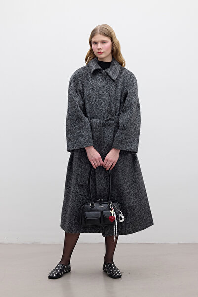 Manuka ΠΑΛΤΟ DIANA MAXI PREMIUM ΑΝΘΡΑΚΙΤΙΚΟ