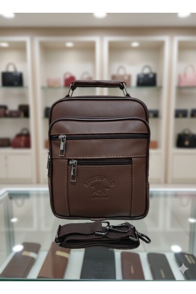 Newish Polo Medium Size Genuine Leather Case Postman Handbag