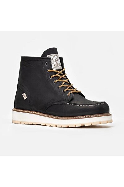 Vaneda Lifestyle 1106 V-Town Black Leather Boots