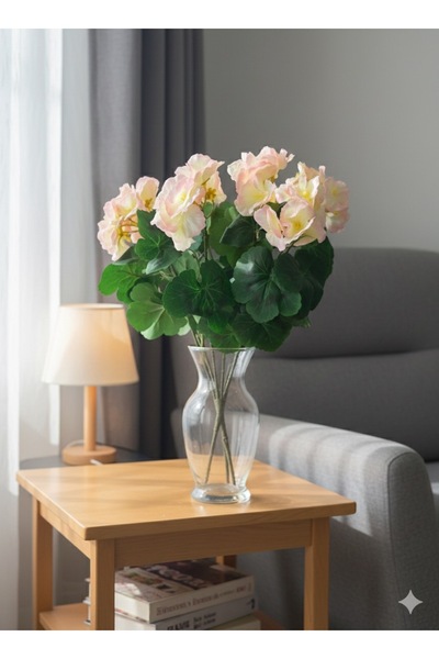 YASİMA Yapay Çiçek Büyük Sardunya 7 DALLI Demet 40 cm SOMON EV SAKSI SÜSÜ YIL...