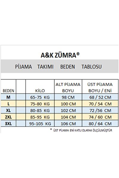 A&K ZÜMRA Combed Cotton Winter Interlock Men's Pajama Set