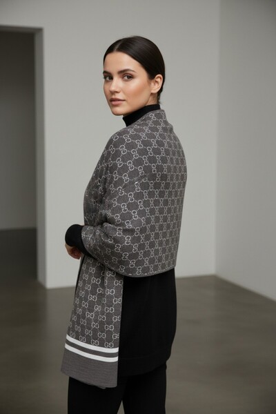 Onur New Collection Patterned Woven - Double Sided Winter Shoulder Neckerchief Fashion Shop