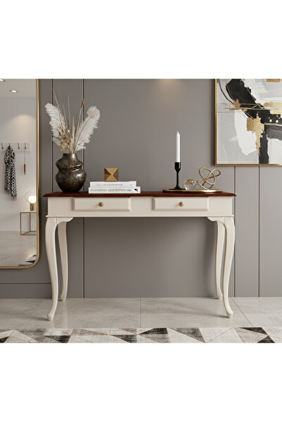 Wooding Mobilya 100 Cm Masif Lükens Krem Ceviz Dresuar