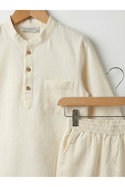 ALVİSTA %100 Pamuk Müslin Gömlek Takım