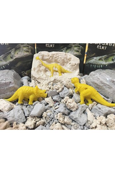 AZİZ OYUNCAK 4 Ad Etkinlik Bilimsel Proje Seti .. Sürpriz Dinozor Türleri Serisi. Arkeolojik Bilim Kazı Seti.