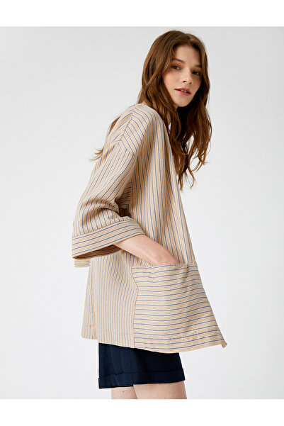 Koton Kimono în dungi amestecat de in