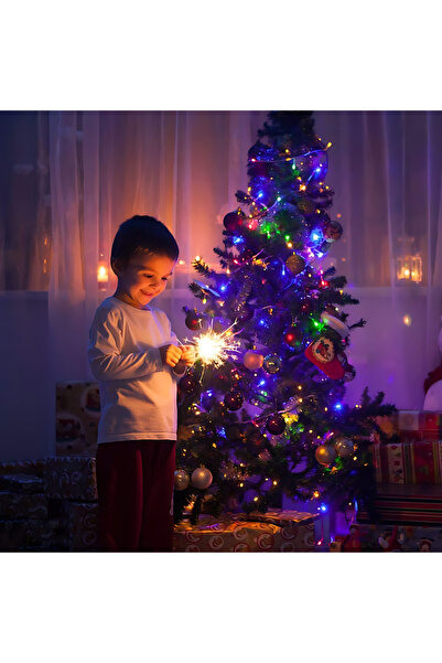 GARDEON Instalație Crăciun Liniară , 100m, LED Multicolor, 8 Jocuri Lumini, Fir Negru, Interior/Exterior