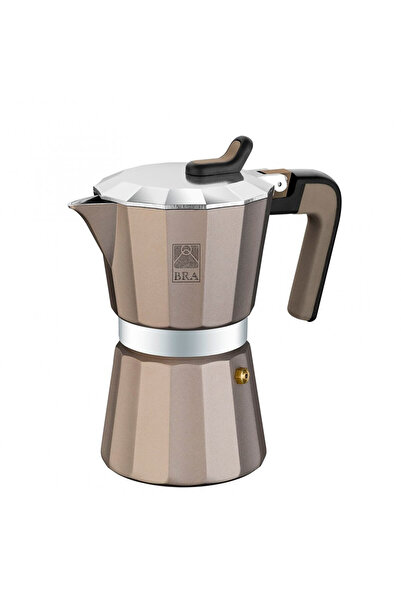 Bra Espressor cu aragaz din titan, aluminiu, 3 porții