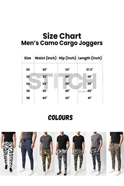 STITCH by MH Men's Camo Cargo Joggers