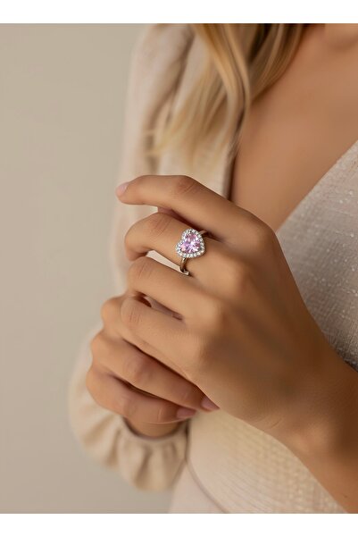 İNN JEWELLERY حلقة فولاذية مضادة للتشوه ومضادة للحساسية وشكل قلب قابل للتعديل (ضمان المستورد لمدة عامين)