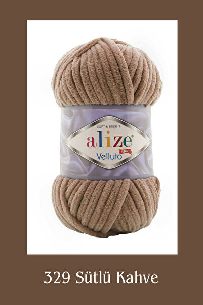Alize Velluto Kadife El Örgü Ipliği Hırka, Patik, Battaniye, Atkı Örgü Ipliği (Tekli) 100gr. 68 mt.