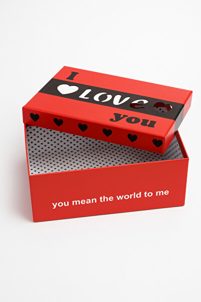 gavebutik Sevgililer Gününe Özel Kalpli I Love You Hediye Kutusu