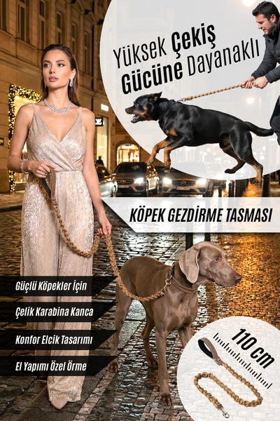 pasiole Köpek Gezdirme Kayışı – Dayanıklı Deri, Büyük & Orta Irk İçin Sağlam ...