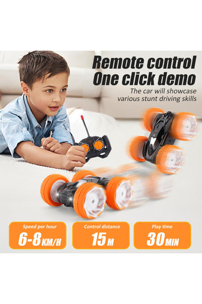 Stuniko Mașină telecomandă pentru cascadorii cu lumini, rotație 360°, 3+ ani