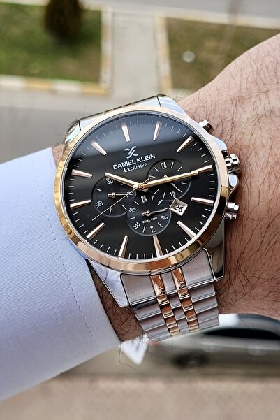 Daniel Klein Rose Silver Color Inner Indicators Active Men's Wristwatch