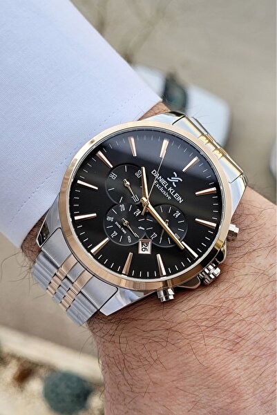 Daniel Klein Rose Silver Color Inner Indicators Active Men's Wristwatch