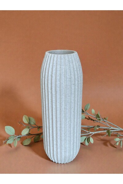 Moonart Design Lysa Granit Dokulu Modern Dekoratif Vazo Minimalist ve Doğal G...