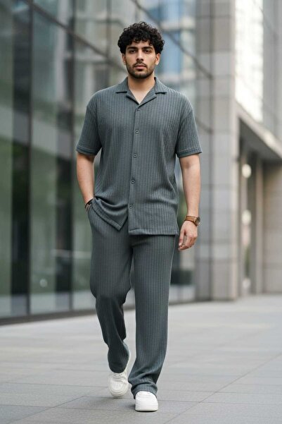 Savira Regularfit Men's Spotr Suit Bottom and Top Knitted Fabric Cotton Contr...