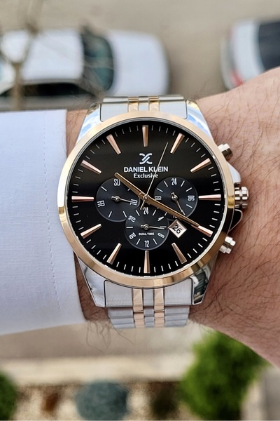 Daniel Klein Rose Silver Color Inner Indicators Active Men's Wristwatch