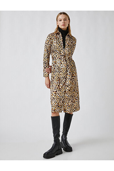 Koton Leopard Pattern Midi Dress