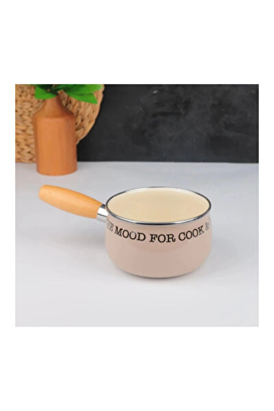 MİEN وعاء طهي مطلي بالمينا بلون التراب طراز EMY1009A مقاس 14 سم