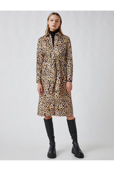 Koton Leopard Pattern Midi Dress