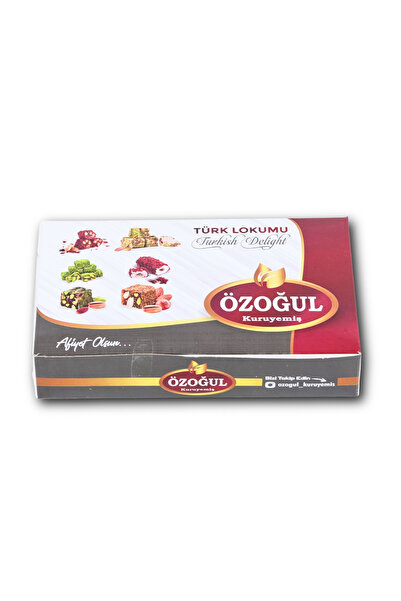 özoğul kuruyemiş Çifte Kavrulmuş Yer Fıstıklı Double Lokum 400 Gr
