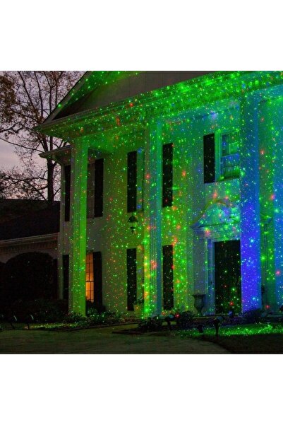 PORKY Proiector Laser Craciun, Exterior pana la 100 m, Lumina Rosie si Verde