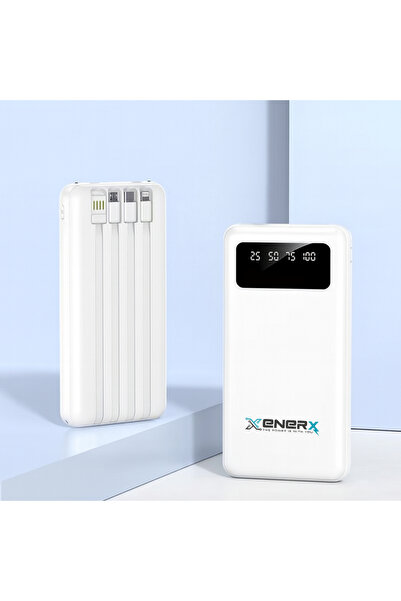 ENERX Enr-p20dc 20.000 mAh 2.1 Amper Dahili Kablolu Powerbank Beyaz
