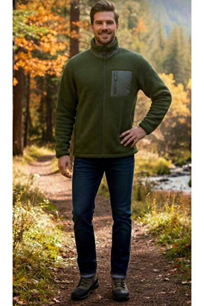 MaratonX Erkek Outdoor Polar Mont – Termal Sıcak Tutan Cepli Fermuarlı Model