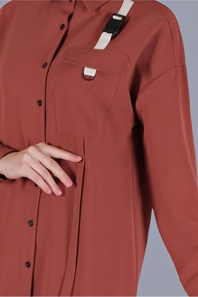 Alvina Buttoned Tunic with Buckle Detail 41541