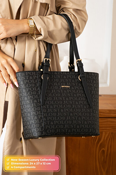 POLOGRAND London Оригінальна колекція Just Polo 4-секційна розкішна м'яка шкіряна сумка через плече з регульованими ременями