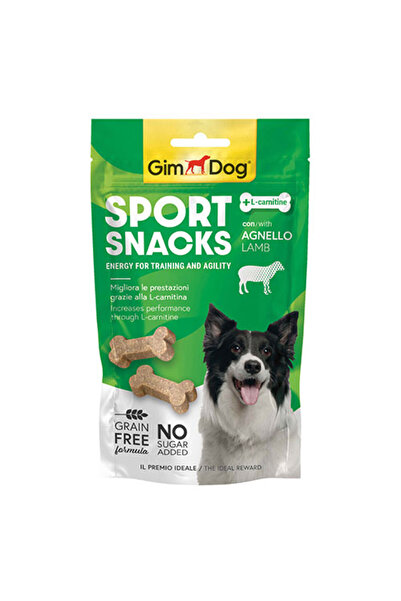 Gimdog Sportsnacks Kuzulu ve L-Carnitinli Tahılsız Köpek Ödülü 60 Gr