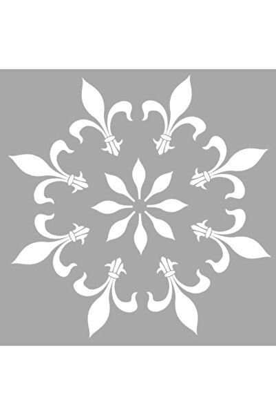 Artikel Çiçek Desen Oval Stencil Boyama şablonu 30x30 cm, Duvar Stencil, Faya...