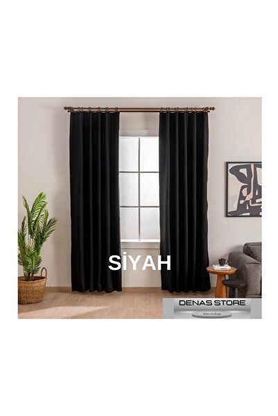 DENAS PER Blackout Işık Geçirmez Siyah Karartma Fon Perde - Pilesiz
